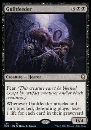 (756) Magic The Gathering Commander Legends: Battle for Baldur's Gate: Extras Single: Guiltfeeder  Rare