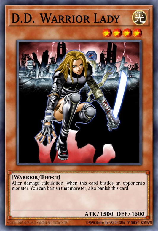 (EN027) YuGiOh TCG DCR: Dark Crisis Single: D.D. Warrior Lady (V.2 - Super Rare)  Super Rare