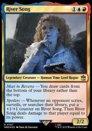 (757) Magic The Gathering Universes Beyond: Doctor Who: Extras Single: River Song (V.3) Holo Rare