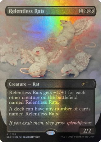 (757) Magic The Gathering Secret Lair Drop Series Single: Relentless Rats (V.5) Holo Rare