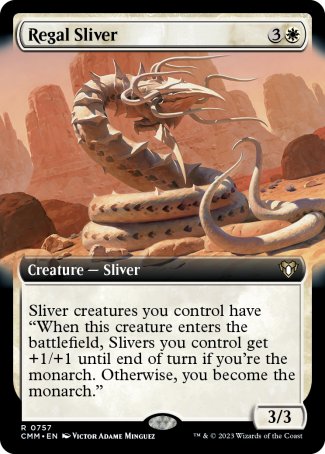 (757) Magic The Gathering Commander Masters: Extras Single: Regal Sliver (V.2) Holo Rare