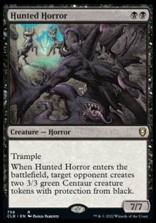 (758) Magic The Gathering Commander Legends: Battle for Baldur's Gate: Extras Single: Hunted Horror  Rare