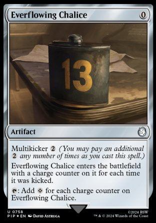 (758) Magic The Gathering Universes Beyond: Fallout: Extras Single: Everflowing Chalice  Holo Uncommon