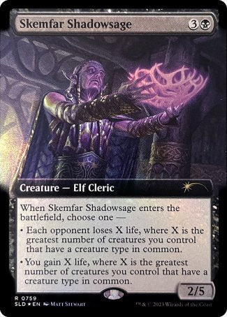 (759) Magic The Gathering Secret Lair Drop Series Single: Skemfar Shadowsage Holo Rare