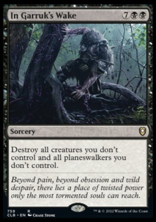 (759) Magic The Gathering Commander Legends: Battle for Baldur's Gate: Extras Single: In Garruk's Wake  Rare