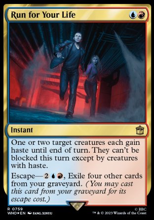 (759) Magic The Gathering Universes Beyond: Doctor Who: Extras Single: Run for Your Life (V.2)  Rare