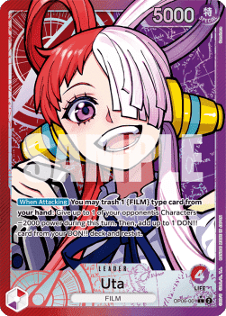 (001) One Piece TCG OP06: Wings of the Captain Single: Uta (OP06-001) (V.2)  Alternate Art