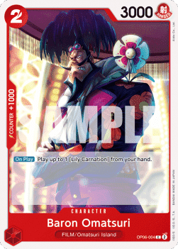 (004) One Piece TCG OP06: Wings of the Captain Single: Baron Omatsuri (OP06-004)  Common