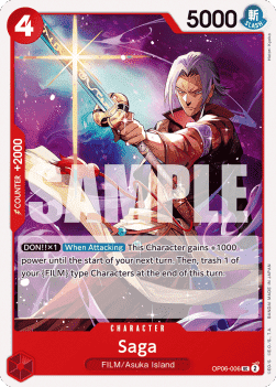 (006) One Piece TCG OP06: Wings of the Captain Single: Saga (OP06-006)  Uncommon