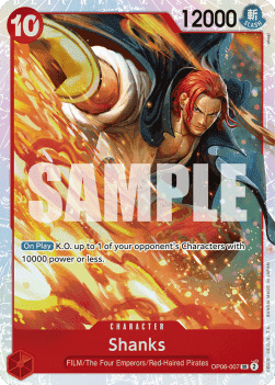 (007) One Piece TCG OP06: Wings of the Captain Single: Shanks (OP06-007) (V.1)  Super Rare