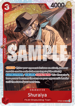 (009) One Piece TCG OP06: Wings of the Captain Single: Shuraiya (OP06-009) (V.1)  Super Rare