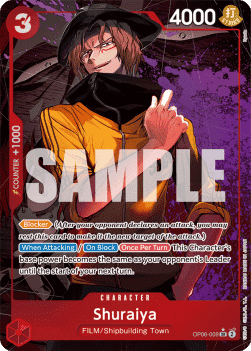 (009) One Piece TCG OP06: Wings of the Captain Single: Shuraiya (OP06-009) (V.2)  Alternate Art