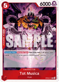 (011) One Piece TCG OP06: Wings of the Captain Single: Tot Musica (OP06-011)  Rare
