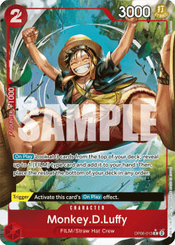 (013) One Piece TCG OP06: Wings of the Captain Single: Monkey.D.Luffy (OP06-013) (V.2)  Alternate Art