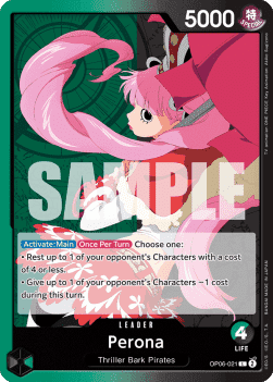 (021) One Piece TCG OP06: Wings of the Captain Single: Perona (OP06-021) (V.1)  Leader