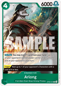 (023) One Piece TCG OP06: Wings of the Captain Single: Arlong (OP06-023)  Rare