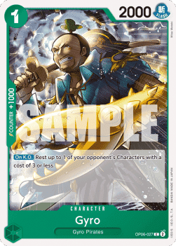 (027) One Piece TCG OP06: Wings of the Captain Single: Gyro (OP06-027)  Common