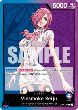 (042) One Piece TCG OP06: Wings of the Captain Single: Vinsmoke Reiju (OP06-042) (V.1)  Leader