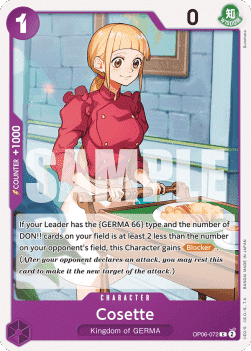 (072) One Piece TCG OP06: Wings of the Captain Single: Cosette (OP06-072)  Common
