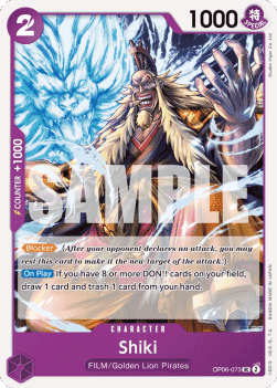 (073) One Piece TCG OP06: Wings of the Captain Single: Shiki (OP06-073)  Uncommon