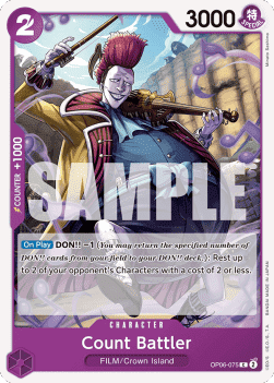 (075) One Piece TCG OP06: Wings of the Captain Single: Count Battler (OP06-075)  Common