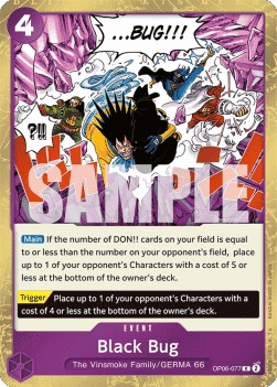 (077) One Piece TCG OP06: Wings of the Captain Single: Black Bug (OP06-077)  Rare