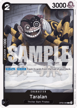 (089) One Piece TCG OP06: Wings of the Captain Single: Taralan (OP06-089)  Common