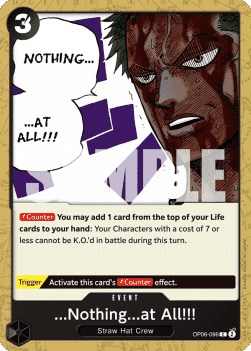 (096) One Piece TCG OP06: Wings of the Captain Single: ...Nothing...at All!!! (OP06-096)  Common