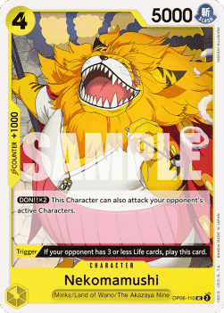 (110) One Piece TCG OP06: Wings of the Captain Single: Nekomamushi (OP06-110)  Uncommon