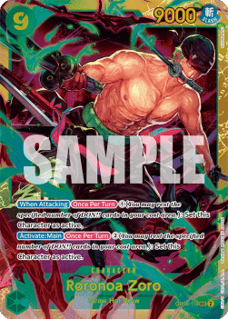 (118) One Piece TCG OP06: Wings of the Captain Single: Roronoa Zoro (OP06-118) (V.1)  Secret Rare