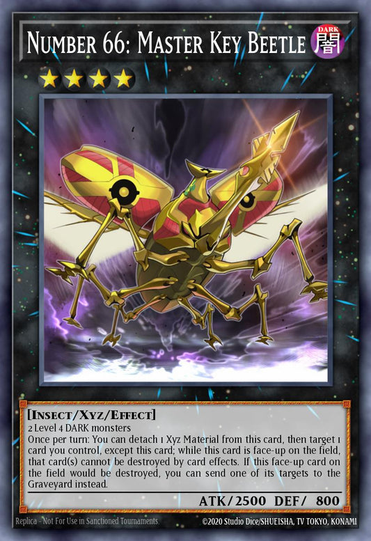 (099) YuGiOh TCG MP14: 2014 Mega-Tins Mega-Pack Single: Number 66: Master Key Beetle  Super Rare