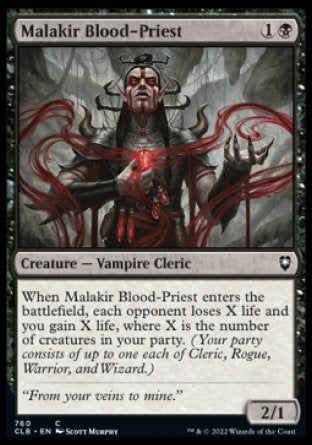 (760) Magic The Gathering Commander Legends: Battle for Baldur's Gate: Extras Single: Malakir Blood-Priest  Common