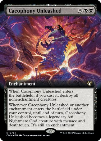 (761) Magic The Gathering Commander Masters: Extras Single: Cacophony Unleashed (V.2) Holo Rare