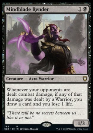 (762) Magic The Gathering Commander Legends: Battle for Baldur's Gate: Extras Single: Mindblade Render  Rare