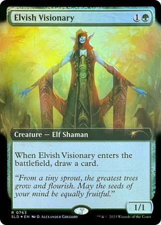 (763) Magic The Gathering Secret Lair Drop Series Single: Elvish Visionary  Rare