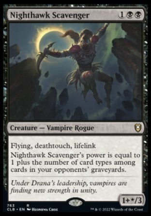 (763) Magic The Gathering Commander Legends: Battle for Baldur's Gate: Extras Single: Nighthawk Scavenger  Rare