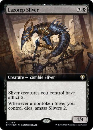 (764) Magic The Gathering Commander Masters: Extras Single: Lazotep Sliver (V.2)  Rare
