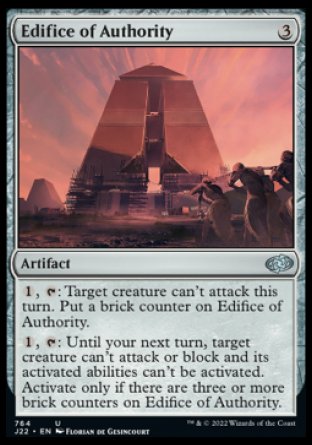 (764) Magic The Gathering Jumpstart 2022 Single: Edifice of Authority  Uncommon