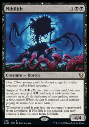 (765) Magic The Gathering Commander Legends: Battle for Baldur's Gate: Extras Single: Nihilith  Rare