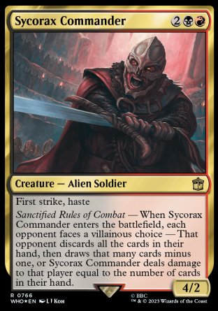 (766) Magic The Gathering Universes Beyond: Doctor Who: Extras Single: Sycorax Commander (V.2)  Rare