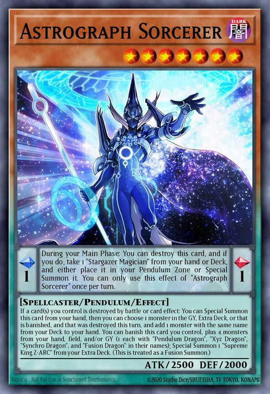 (282) YuGiOh TCG RA04: Quarter Century Stampede Single: Astrograph Sorcerer (V.1 - Platinum Secret Rare)  Platinum Secret Rare