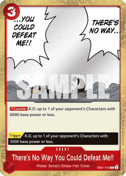 (010) One Piece TCG EB01: Memorial Collection Single: There's No Way You Could Defeat Me!! (EB01-010)  Rare