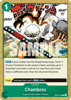 (020) One Piece TCG EB01: Memorial Collection Single: Chambres (EB01-020)  Common