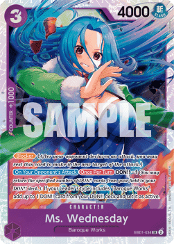 (034) One Piece TCG EB01: Memorial Collection Single: Ms. Wednesday (EB01-034) (V.1)  Super Rare