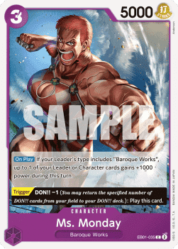 (035) One Piece TCG EB01: Memorial Collection Single: Ms. Monday (EB01-035)  Common