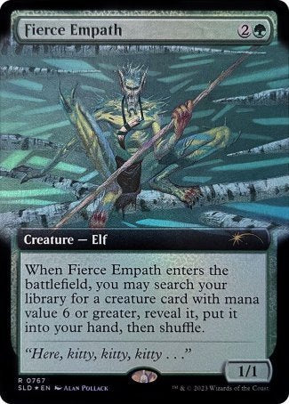 (767) Magic The Gathering Secret Lair Drop Series Single: Fierce Empath Holo Rare