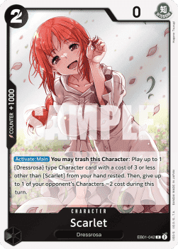 (042) One Piece TCG EB01: Memorial Collection Single: Scarlet (EB01-042)  Rare