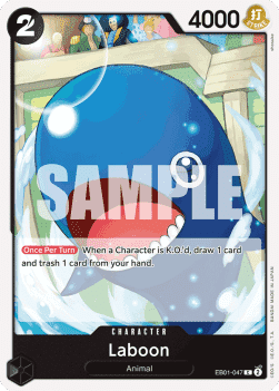 (047) One Piece TCG EB01: Memorial Collection Single: Laboon (EB01-047)  Common