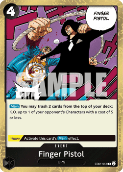 (051) One Piece TCG EB01: Memorial Collection Single: Finger Pistol (EB01-051)  Rare