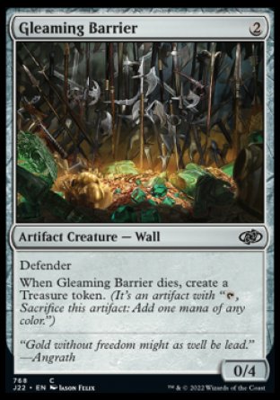 (768) Magic The Gathering Jumpstart 2022 Single: Gleaming Barrier  Common